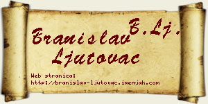 Branislav Ljutovac vizit kartica